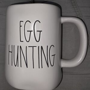 Rae Dunn White Ceramic 'EGG HUNTING' Mug